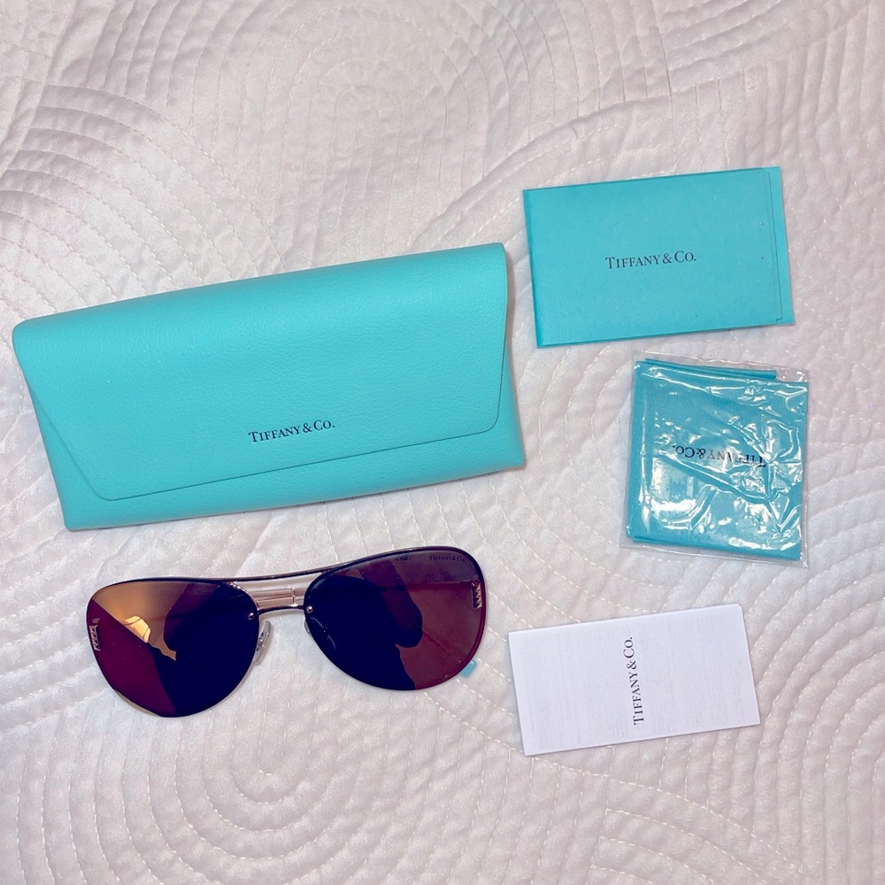 Tiffany & Co sunglasses with original case and unopened accessories